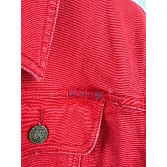 Women’s Ralph Lauren 2X Red Jean Jacket. - Picture 3 of 5